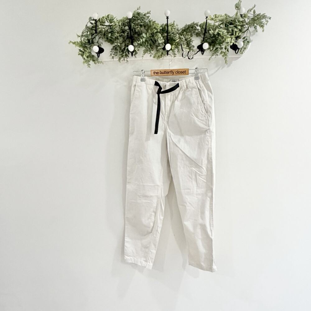 Stoic Venture Women’s Cream Trousers With A Black Webbed Drawstring 1057